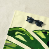 Strandhandtuch mit tropischen Blätter - Farben nac (Beispiel)