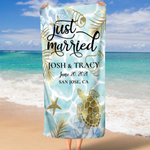 Strandhandtuch, nur verheiratet für Hochzeit am St Strandtuch