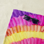 Strandhandtuch Pinwheel Gelb, Rosa, Orange (Beispiel)