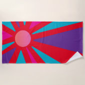 Strandhandtuch - Rosa, gelb und sonnig (Vorderseite)