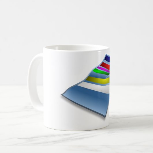 Strandhandtuch-Tasse Kaffeetasse (Vorderseite Links)