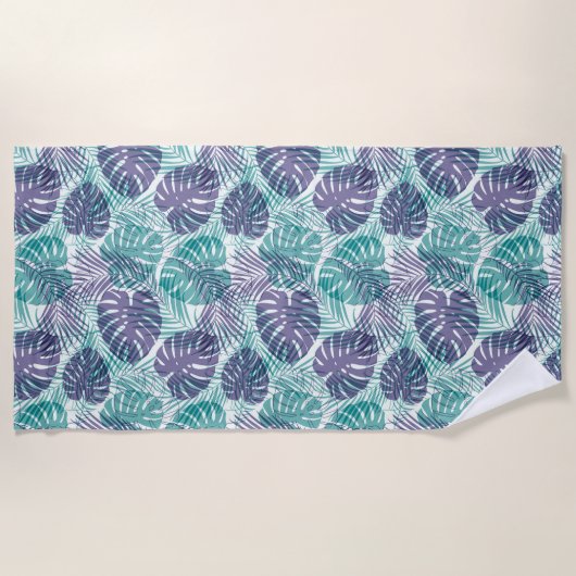 Strandhandtuch tropische Palmen (Vorderseite)