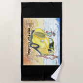 Strandhandtuch von 1937 Fiat Topolino (auf schwarz (Vorderseite)