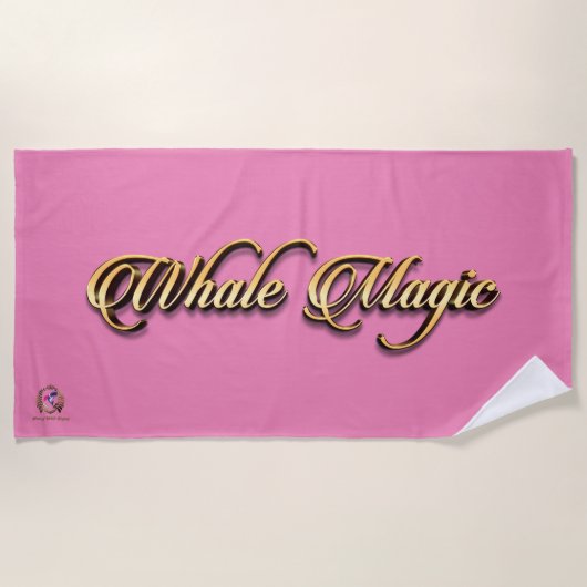 Strandhandtuch Whale Magic Pink (Vorderseite)