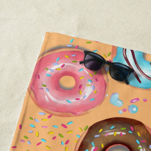 Strandhandtuch Yummy Donuts . (Beispiel)