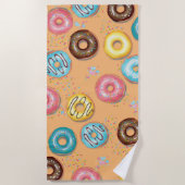 Strandhandtuch Yummy Donuts . (Vorderseite)