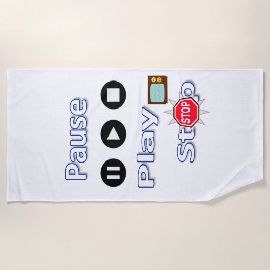 Strandhandtuchspiel Pause halten Strandtuch (Vorderseite)