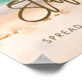 Strandhandzettel Hochzeitszeichen Poster (Ecke)