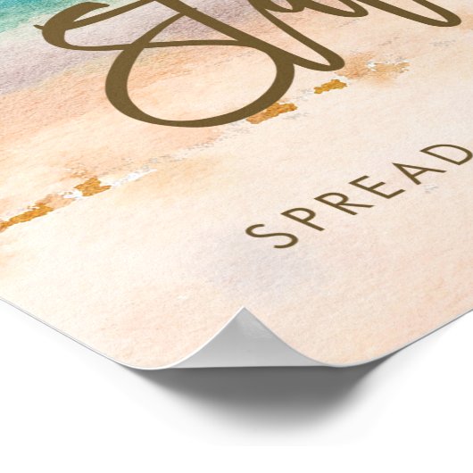 Strandhandzettel Hochzeitszeichen Poster (Ecke)