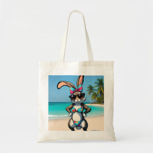 Strandhase Sommerferien Stimmung Tragetasche