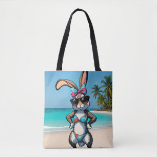 Strandhase Sommerurlaub Vibes Tasche