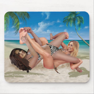 STRANDHASEN-TICKLE-WRESTLING MOUSEPAD
