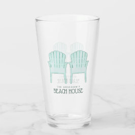 Strandhaus Adirondack Stühle Aqua ID623 Glas