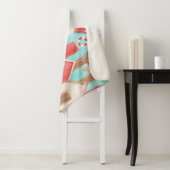 Strandhaus Aquarell: Retromuster. Sherpadecke (Beispiel)