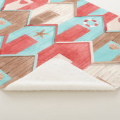Strandhaus Aquarell: Retromuster. Sherpadecke (3/4)