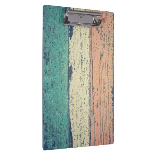 Strandhaus aus gestrichenem Holz aquamarin rosa Cr Klemmbrett (Rechts)