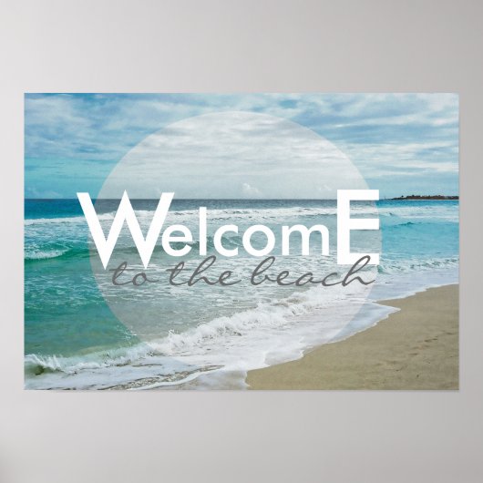 Strandhaus Begrüßungsmauerkunst Poster (Vorne)