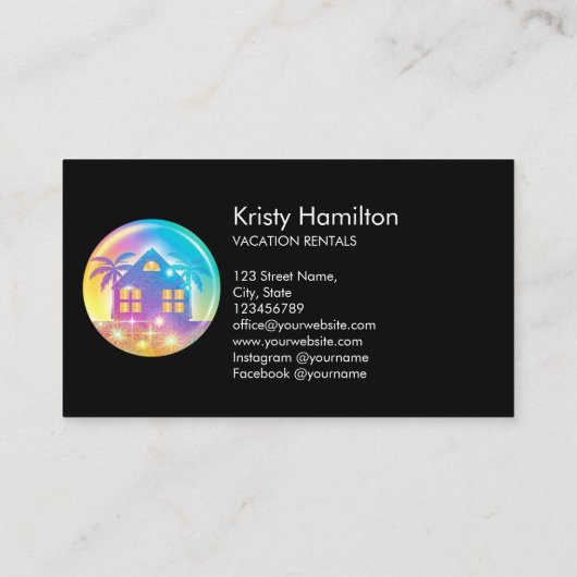 Strandhaus B'N'B Real Anwesen Visitenkarte (Rückseite)