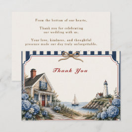 Strandhaus Cape Cod Hochzeits-Dankeskarten RSVP Karte