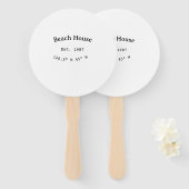 Strandhaus. Datum Jahr benutzerdefinierte Koordina Fächer (Vorne und Hinten)