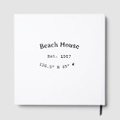 Strandhaus. Datum Jahr benutzerdefinierte Koordina Gästebuch (Rückseite)