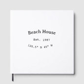 Strandhaus. Datum Jahr benutzerdefinierte Koordina Gästebuch (Vorderseite)