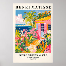 Strandhaus-Dekor, Poster im Mid-Century-Modern-Sti