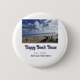 Strandhaus est. Jahr hinzufügen Foto Breitengrad L Button