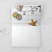 Strandhaus geklappte Grußkarte Karte (Innenseite)