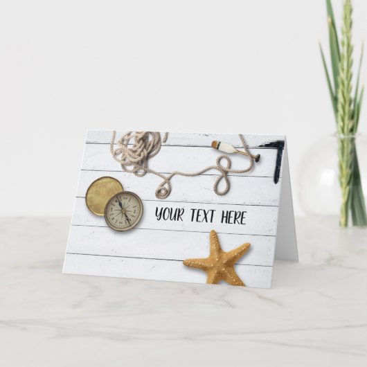 Strandhaus geklappte Grußkarte Karte (Vorderseite)