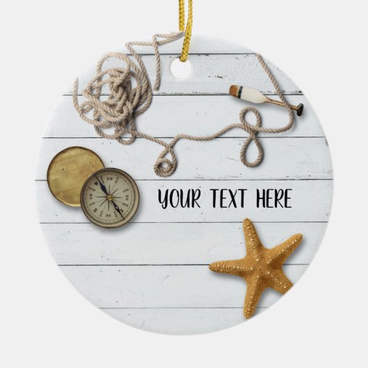 Strandhaus Keramik-Verzierung Keramik Ornament (Vorne)