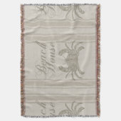 Strandhaus Krabbe Küste Küsten Vintage Decke (Vorderseite Vertikal)