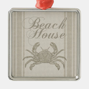 Strandhaus Krabbe Küste Küsten Vintage Ornament Aus Metall