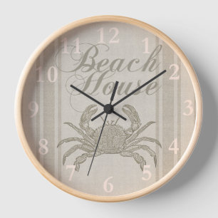 Strandhaus Krabbe Küste Küsten Vintage Uhr