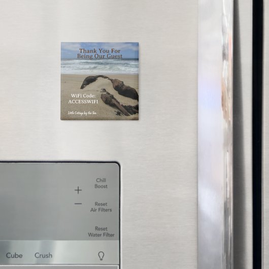 Strandhaus Küstenhaus Gäste-WLAN-Zugangscode Magnet (In Situ (Kühlschrank))