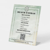 Strandhaus Miet QR Code Sockelschild (Vorderseite)