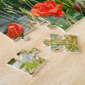 Strandhaus mit Dünen und Mohnblumen Puzzle (Seite)