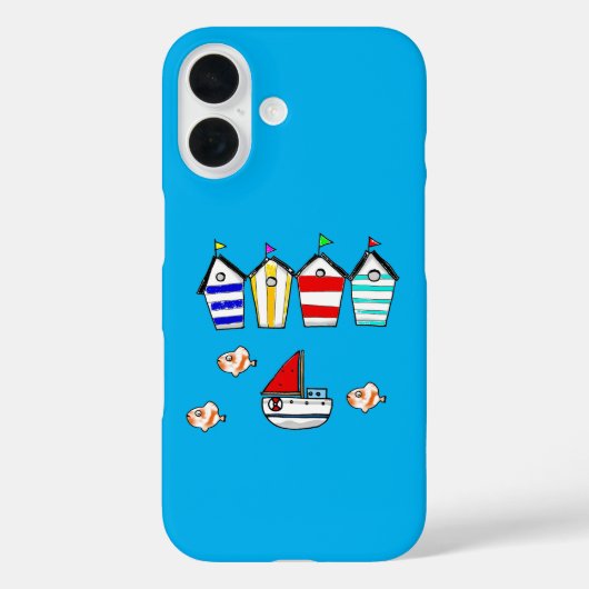 Strandhaus mit Meerwasser Case-Mate iPhone Hülle (Rückseite)
