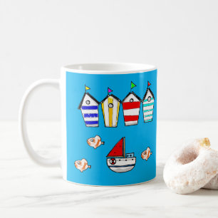 Strandhaus mit Meerwasser Kaffeetasse