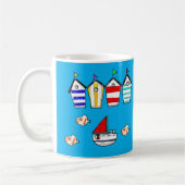 Strandhaus mit Meerwasser Kaffeetasse (Links)