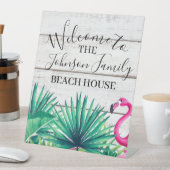 Strandhaus mit Namen für tropische Flora Willkomme Sockelschild (In Situ)