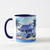 Strandhaus mit Palmen Tasse (Links)