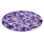 Strandhaus mit tropischem Blumenmuster Schneidebrett (Ecke)