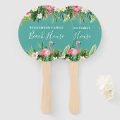 Strandhaus mit tropischen Flora Fächer (Vorne und Hinten)