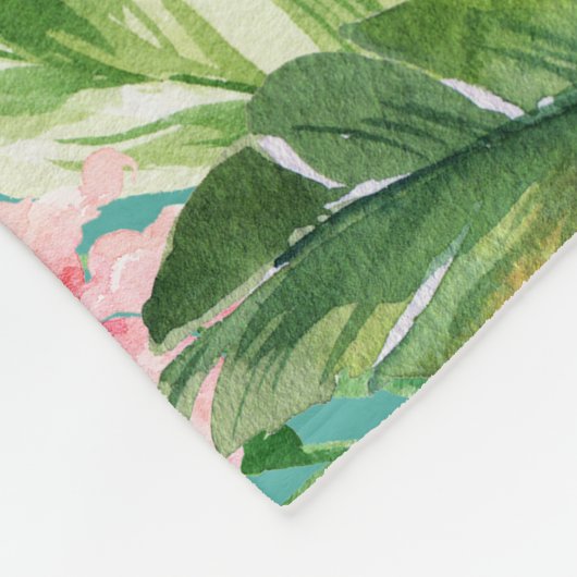 Strandhaus mit tropischen Flora Fleecedecke (Ecke)