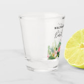 Strandhaus mit tropischen Flora Schnapsglas (Links)