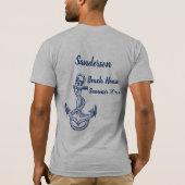 Strandhaus Nautic Navy Blue Compass Coastal T-Shirt (Rückseite)