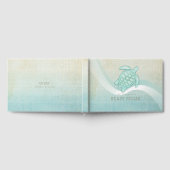 Strandhaus Nautical Turtle Aqua Blau ID623 Gästebuch (Voll)