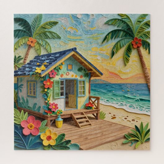 Strandhaus Ozeanische Decke Puzzle (Vertikal)