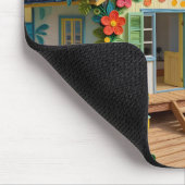 Strandhaus Ozeanische Küstenkunst Mousepad (Ecke)